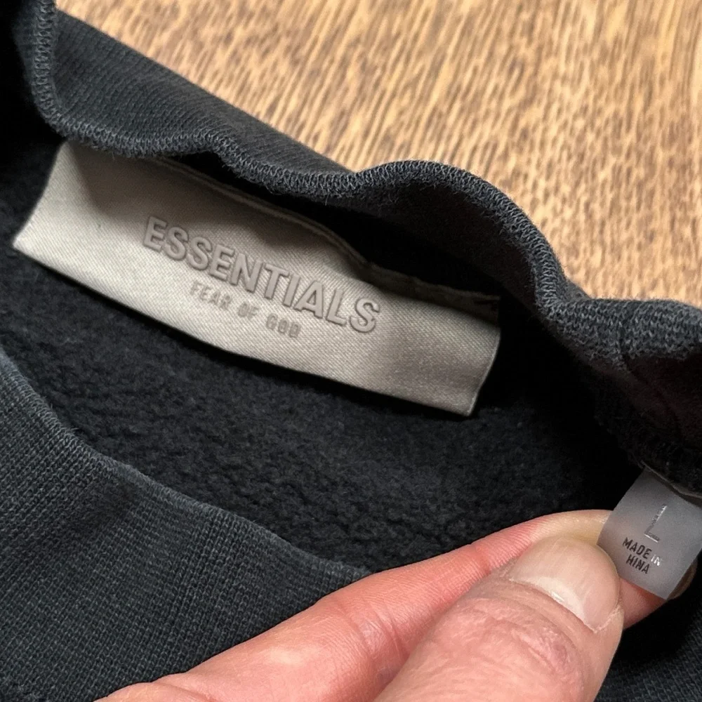 Essentials Fear of God 1977 Iron Gray Fleece Oversized Sweatshirt Womens Large - Picture 3 of 8